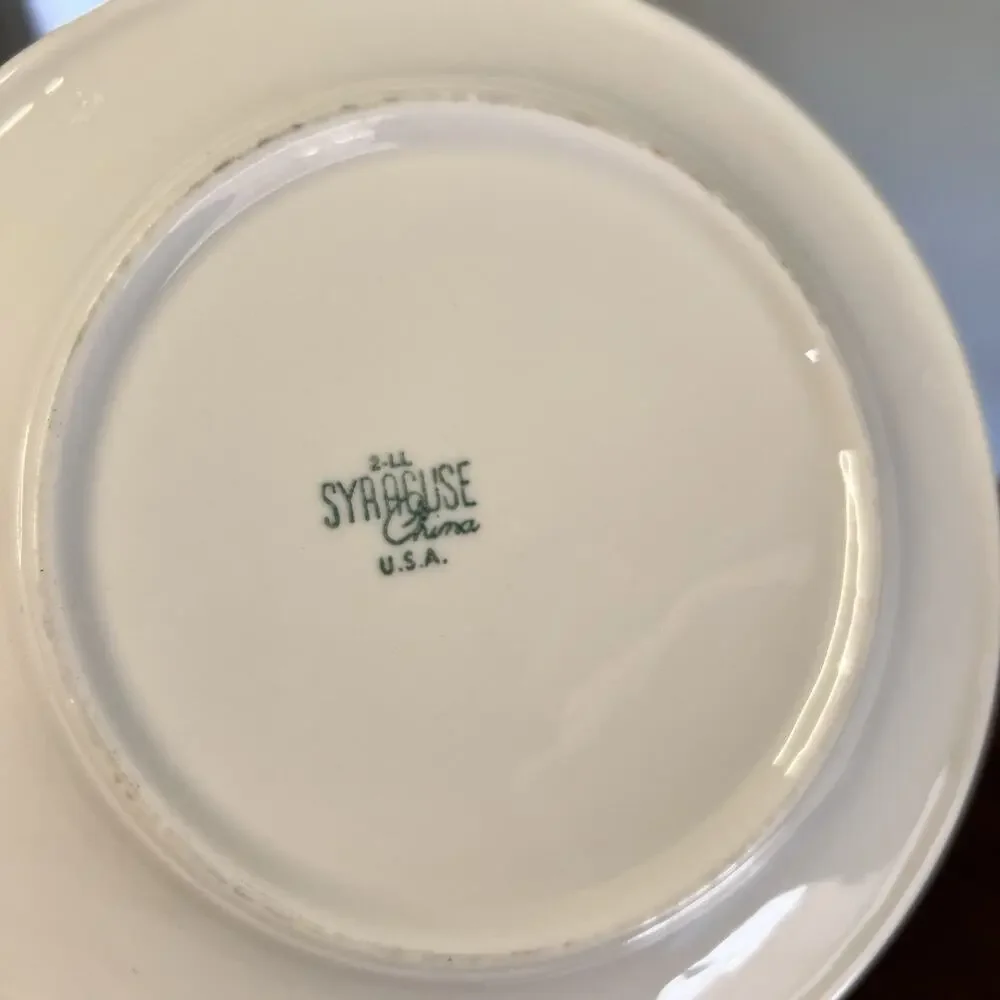 4 x Syracuse Restaurant Ware Indian Tree Pink Dessert Pie Plate 7-1/8